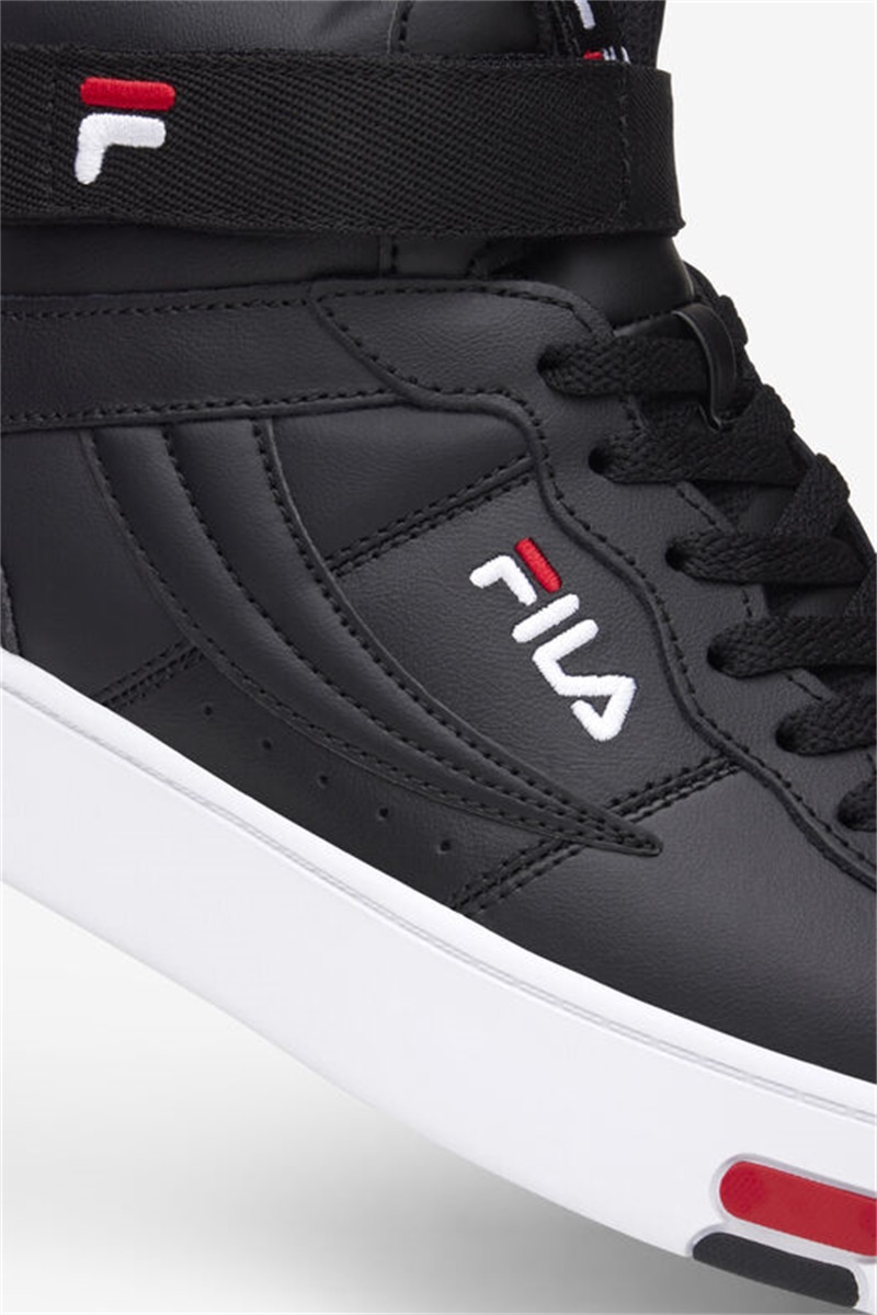 Black / Red / White Men's Fila V-10 Lux Sneakers | Saudi Arabia-798501
