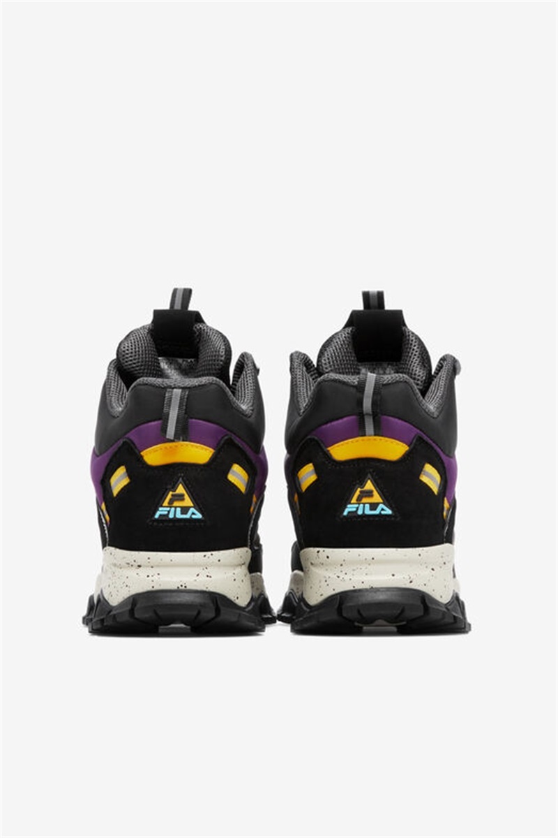 Black / Royal Purple Men's Fila Ray Tracer Tr 2 Mid Boots | Saudi Arabia-457139