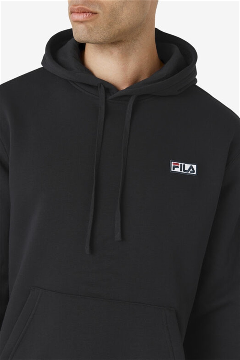 Black / White Men's Fila Algot Hoodie | Saudi Arabia-621385
