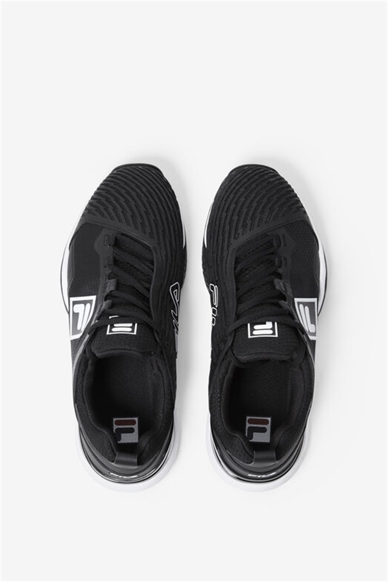 Black / White Men's Fila Speedserve Energized Tennis Shoes | Saudi Arabia-425193