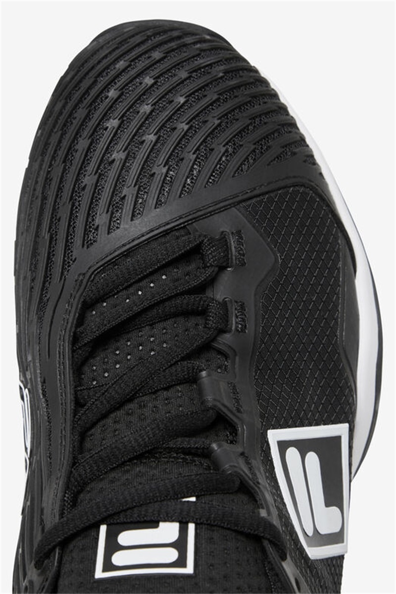 Black / White Men's Fila Speedserve Energized Tennis Shoes | Saudi Arabia-425193