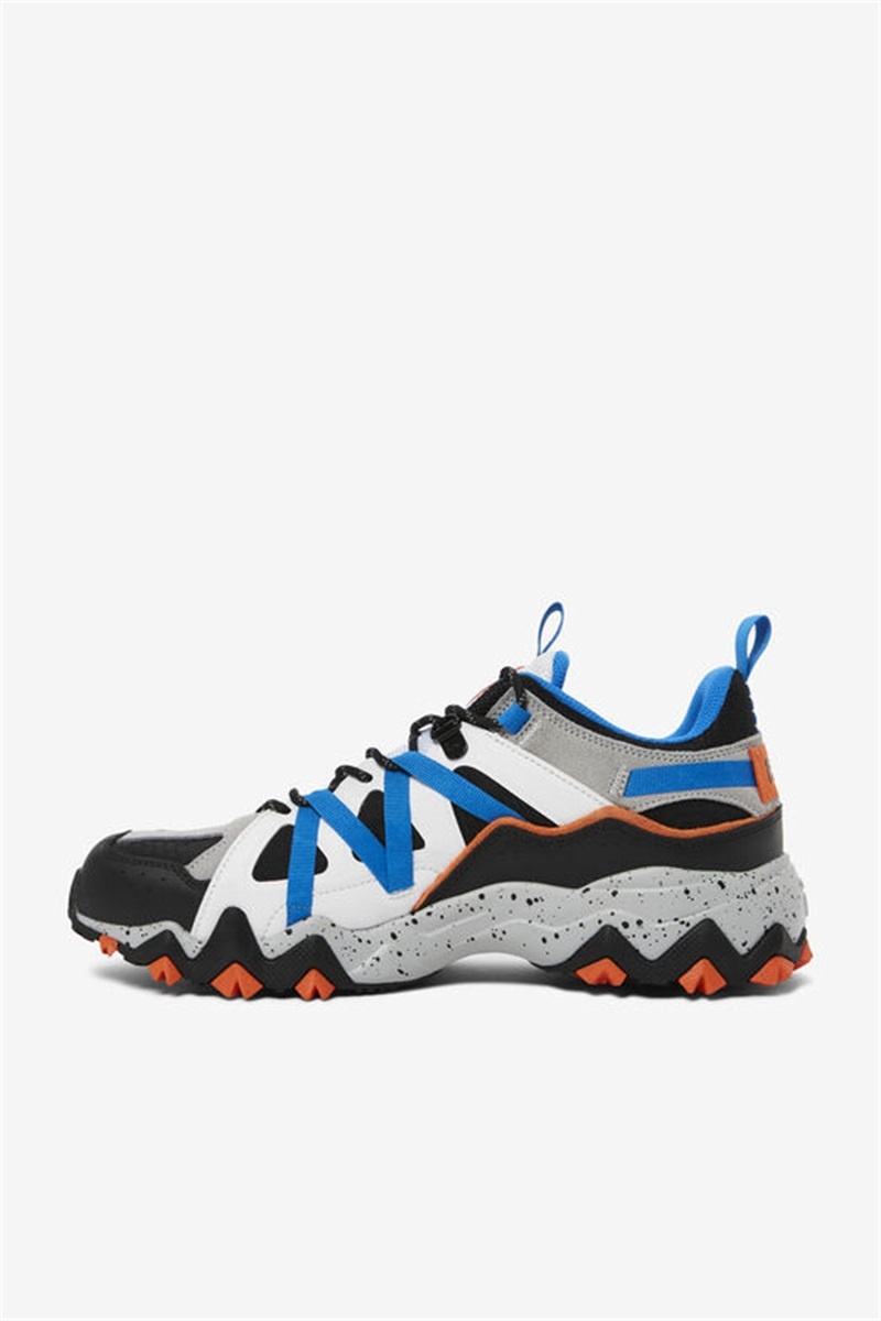 Black / White / Blue Men's Fila Excursion Shoes | Saudi Arabia-976481