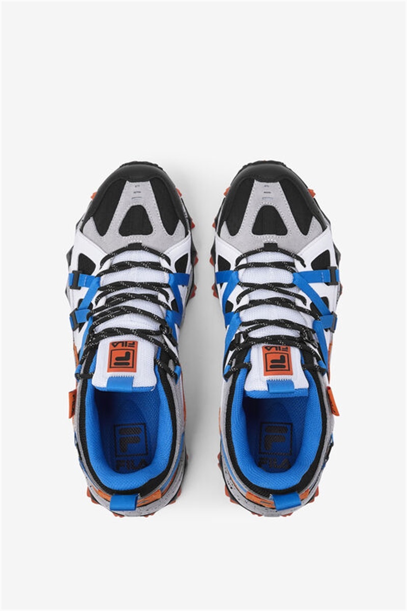 Black / White / Blue Men's Fila Excursion Shoes | Saudi Arabia-976481