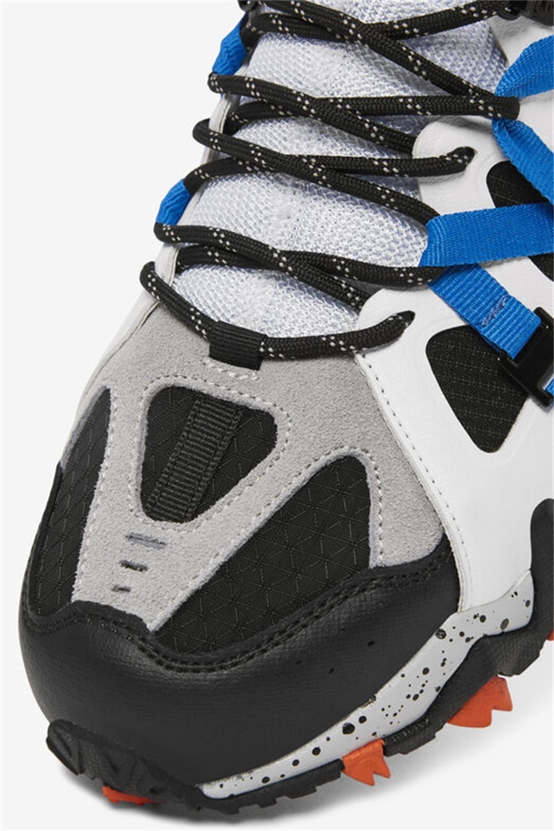 Black / White / Blue Men's Fila Excursion Shoes | Saudi Arabia-976481