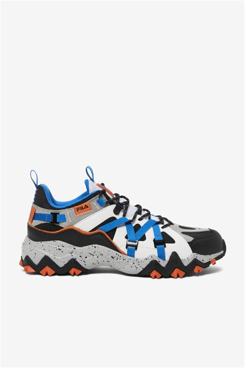 Black / White / Blue Men\'s Fila Excursion Shoes | Saudi Arabia-976481