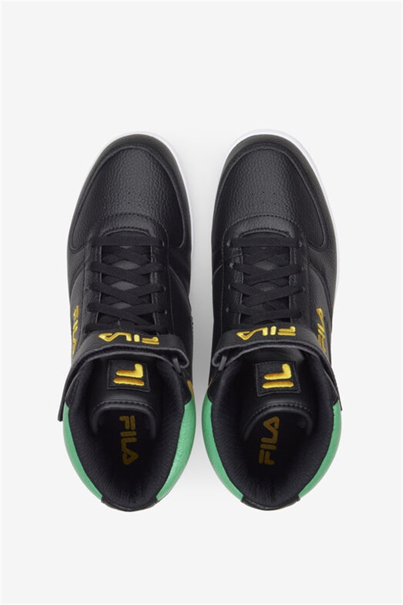 Black / White / Lemon Men's Fila A-High Fade Shoes | Saudi Arabia-925734