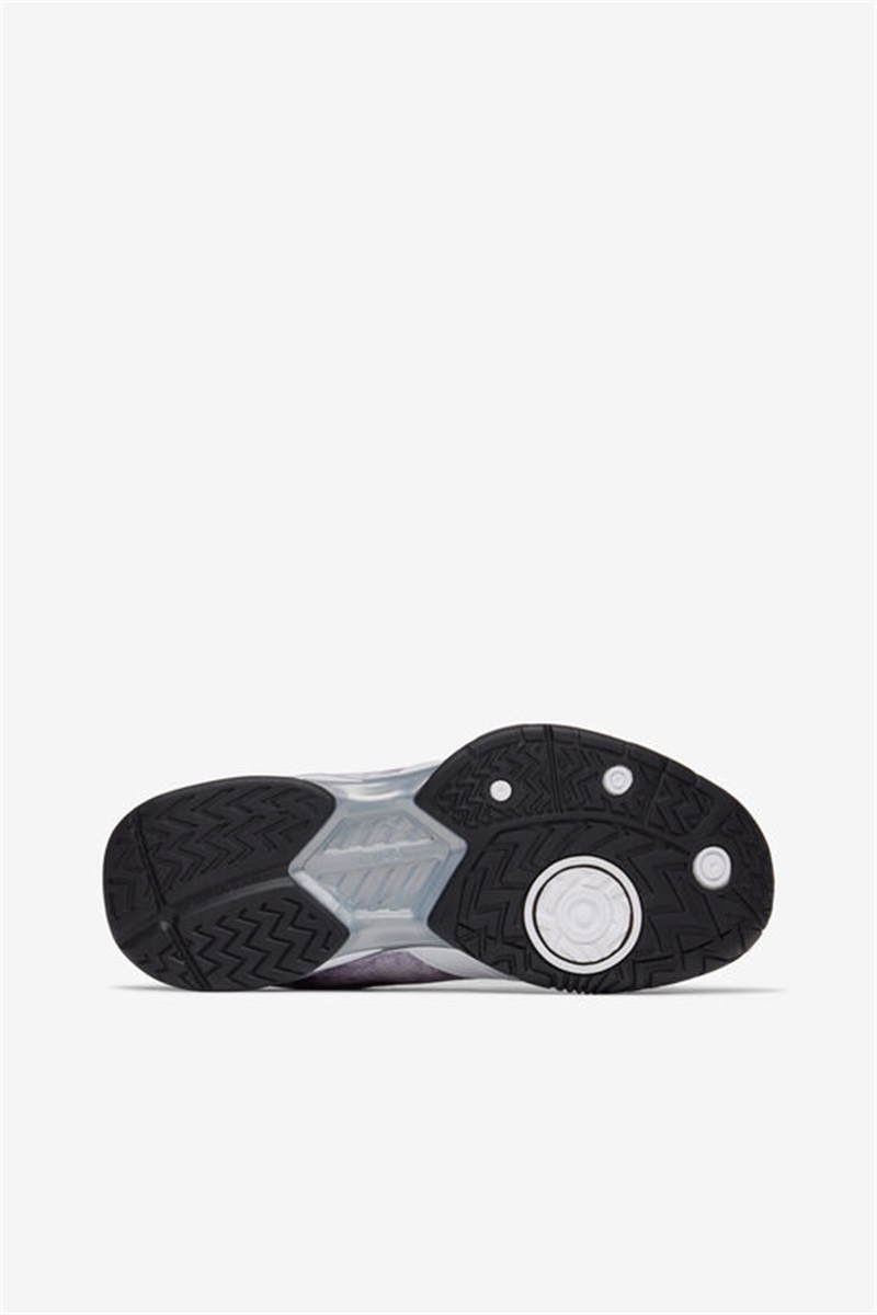 Black / White / Metal Silver Women's Fila Volley Zone Tie Dye Pickleball Shoes | Saudi Arabia-835019