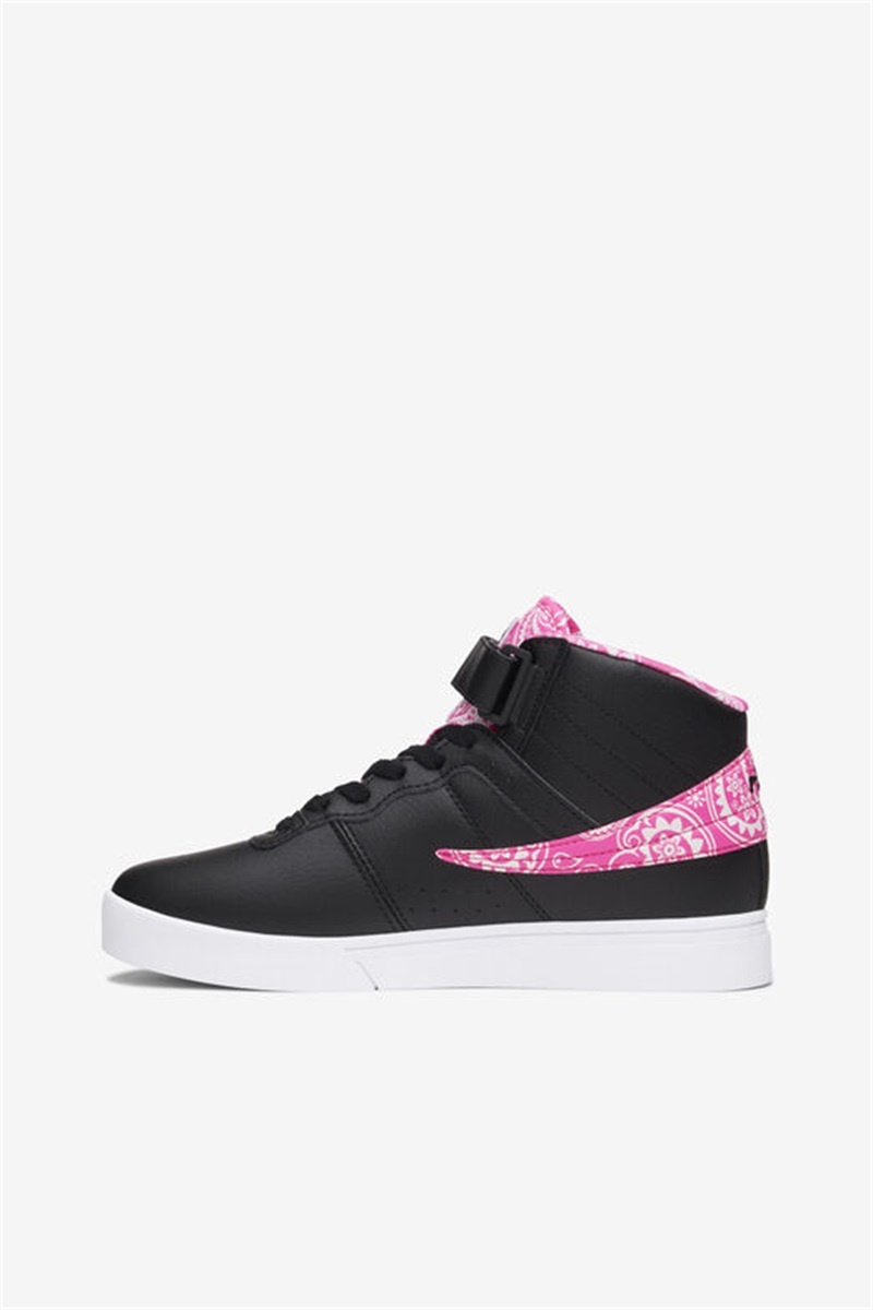 Black / White / Pink Women's Fila Vulc 13 Rg Shoes | Saudi Arabia-327450