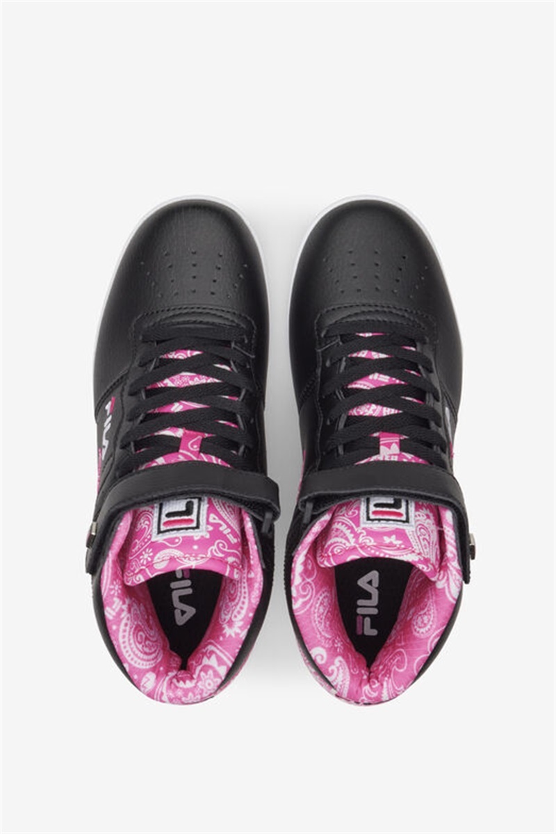 Black / White / Pink Women's Fila Vulc 13 Rg Shoes | Saudi Arabia-327450