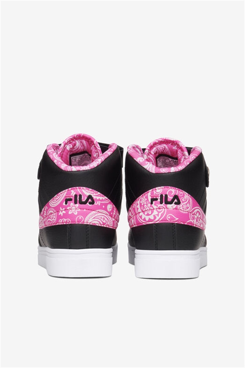 Black / White / Pink Women's Fila Vulc 13 Rg Shoes | Saudi Arabia-327450