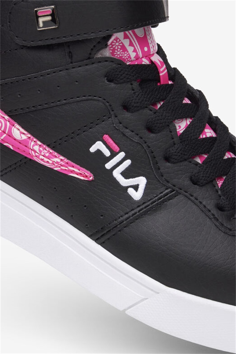 Black / White / Pink Women's Fila Vulc 13 Rg Shoes | Saudi Arabia-327450