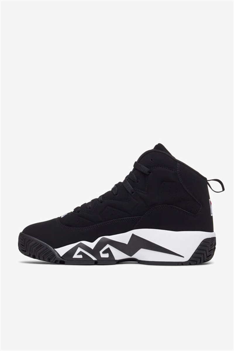 Black / White / Red Men's Fila MB Sneakers | Saudi Arabia-295781