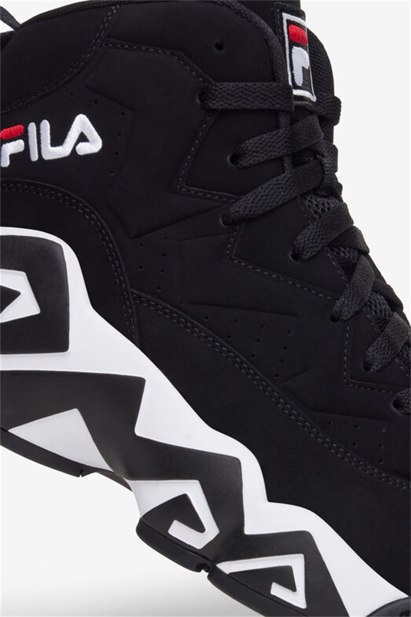 Black / White / Red Men's Fila MB Sneakers | Saudi Arabia-295781