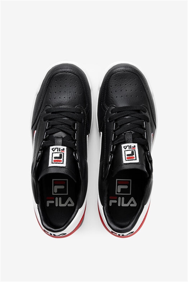 Black / White / Red Men's Fila Original Tennis Shoes | Saudi Arabia-538174