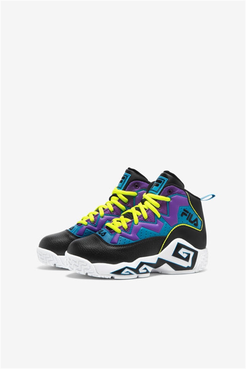 Black / Yellow / Purple Kids' Fila MB Shoes | Saudi Arabia-654102