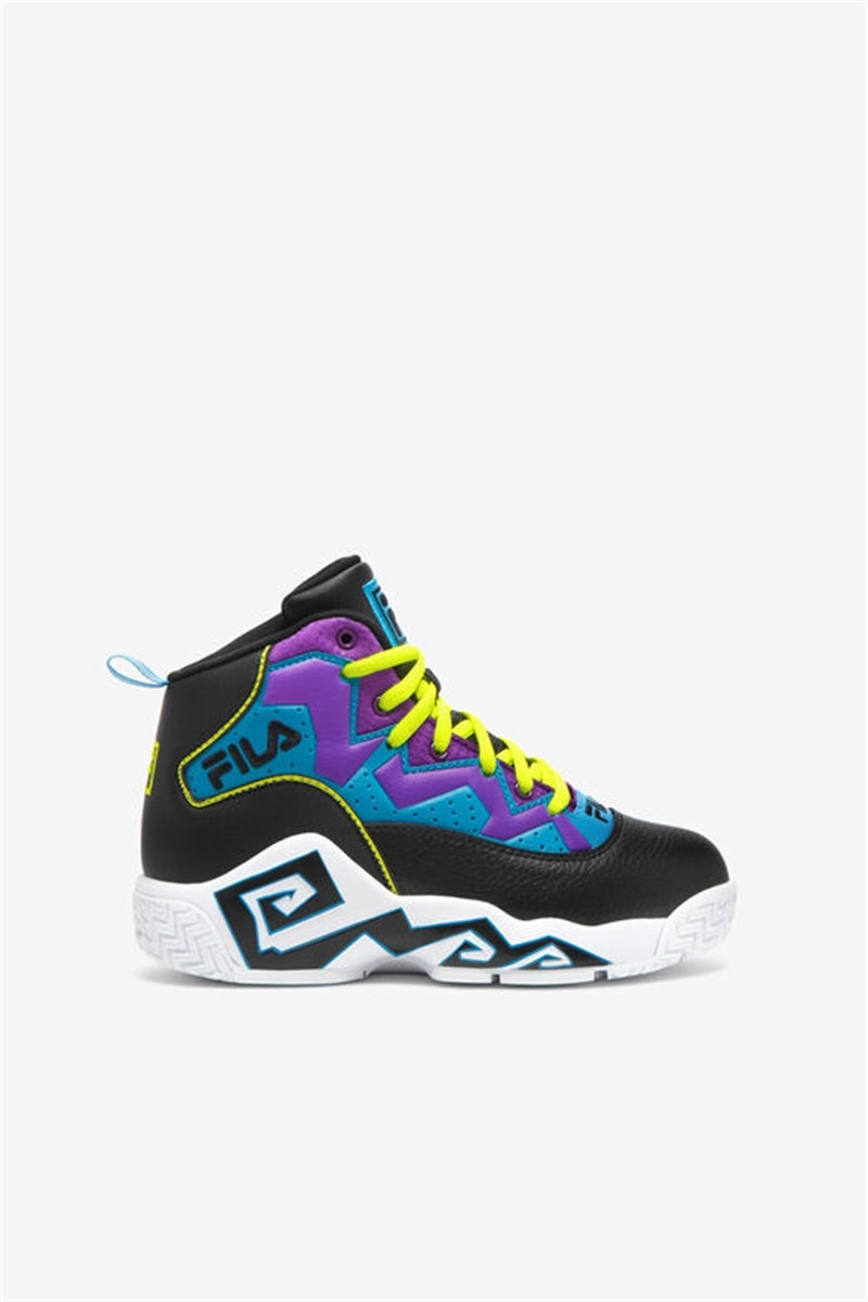 Black / Yellow / Purple Kids\' Fila MB Shoes | Saudi Arabia-654102