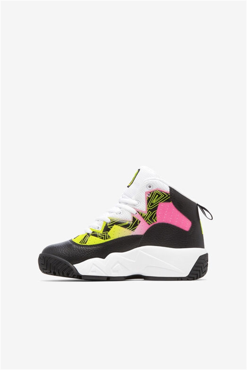 Black / Yellow / White Kids' Fila MB Shoes | Saudi Arabia-825037