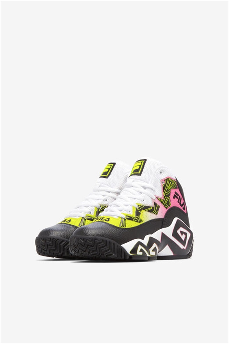 Black / Yellow / White Kids' Fila MB Shoes | Saudi Arabia-825037