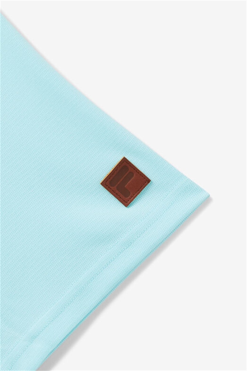Blue Men's Fila Cross Court Texture Polo Shirts | Saudi Arabia-021739
