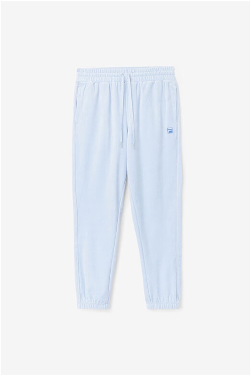 Blue Men\'s Fila Deverall Velour Pants | Saudi Arabia-861379