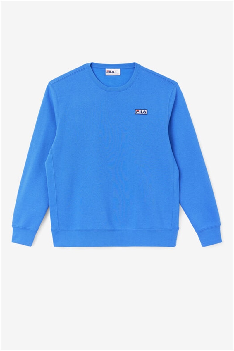 Blue Men\'s Fila Garran Crew Sweatshirts | Saudi Arabia-574180
