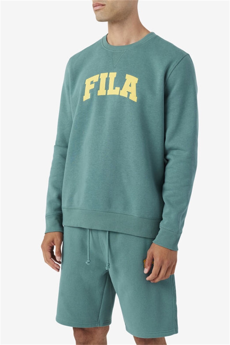Blue Men's Fila Kory Crewneck Sweatshirts | Saudi Arabia-892701