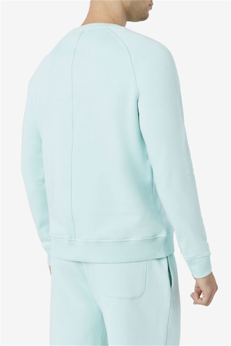 Blue Men's Fila Logan Crewneck Sweatshirts | Saudi Arabia-083694