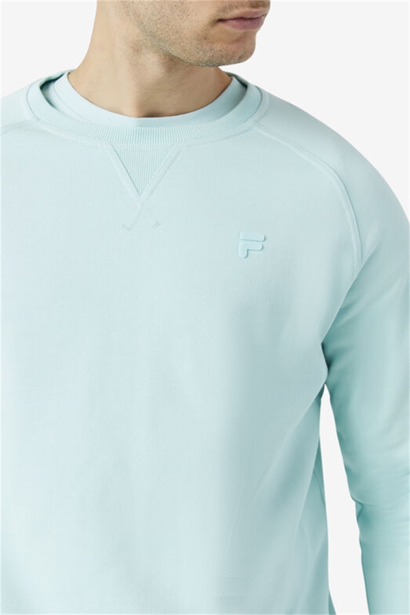 Blue Men's Fila Logan Crewneck Sweatshirts | Saudi Arabia-083694