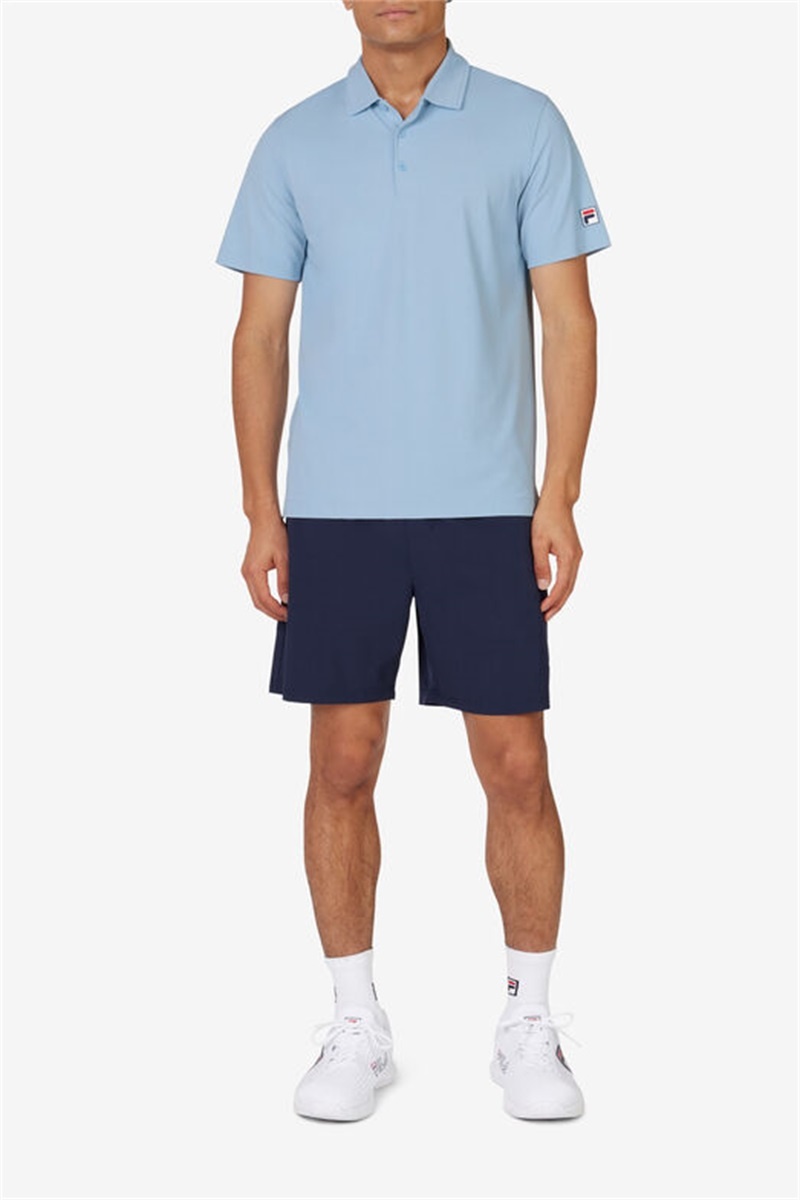 Blue Men's Fila Match Point Polo Shirts | Saudi Arabia-735289