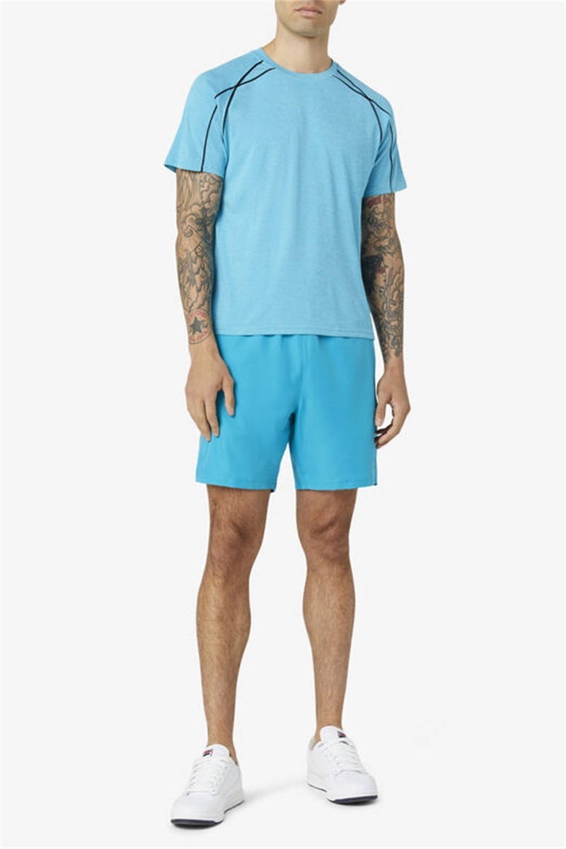 Blue Men's Fila Pickleball Shorts | Saudi Arabia-306259