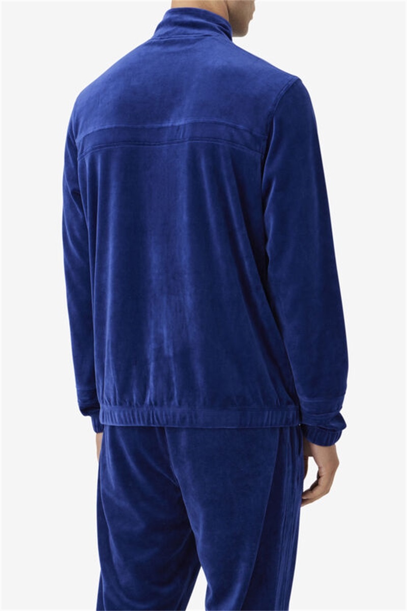 Blue Men's Fila Ravid Velour Jackets | Saudi Arabia-392740