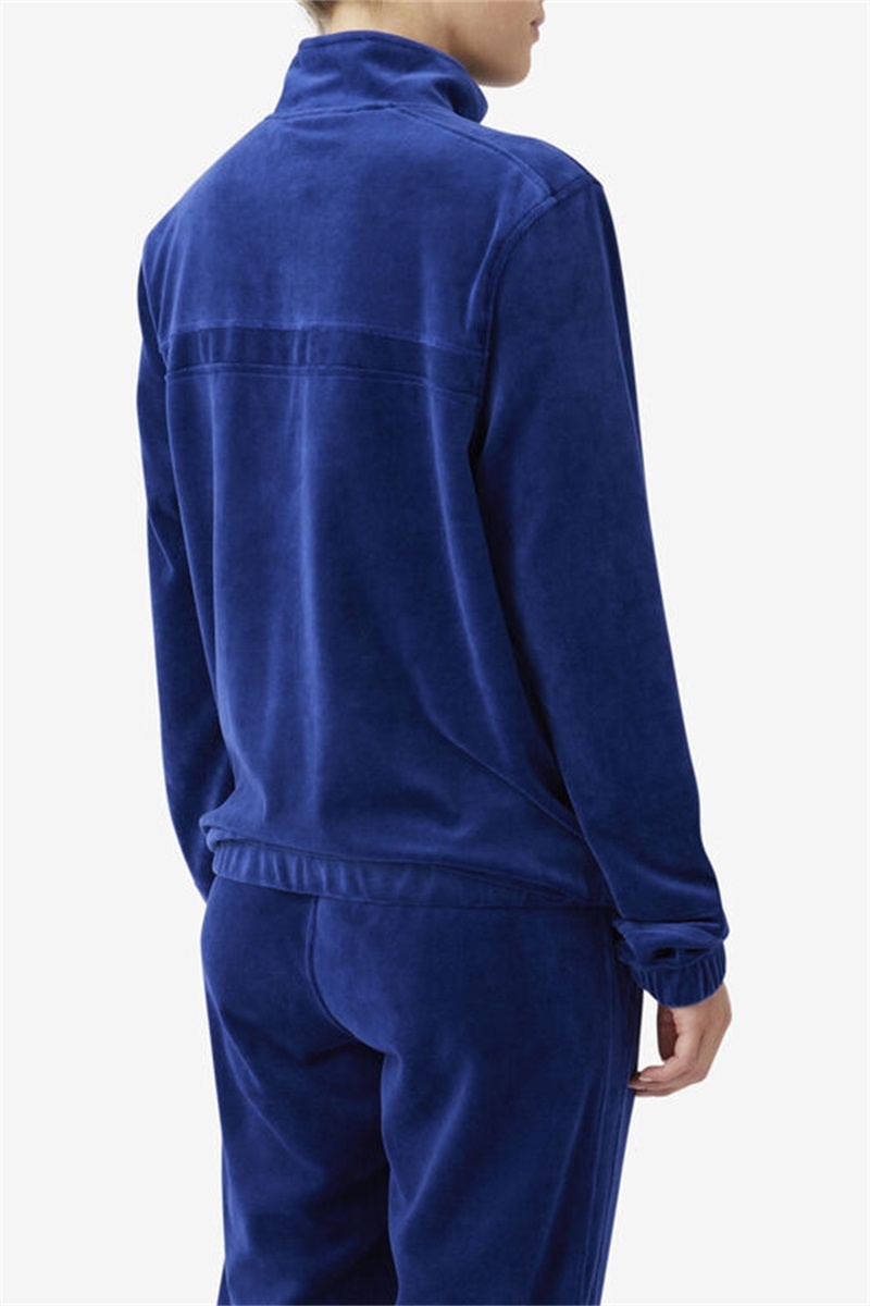 Blue Men's Fila Ravid Velour Jackets | Saudi Arabia-392740