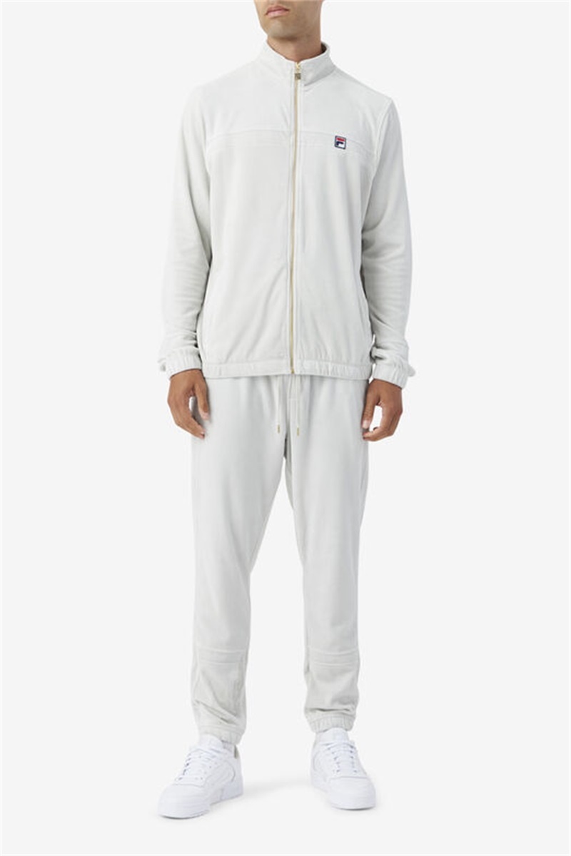 Blue Men's Fila Ravid Velour Pants | Saudi Arabia-291450