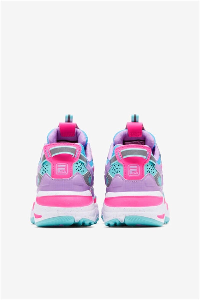 Blue Turquoise / Purple Kids' Fila Ray Tracer Apex Shoes | Saudi Arabia-824379