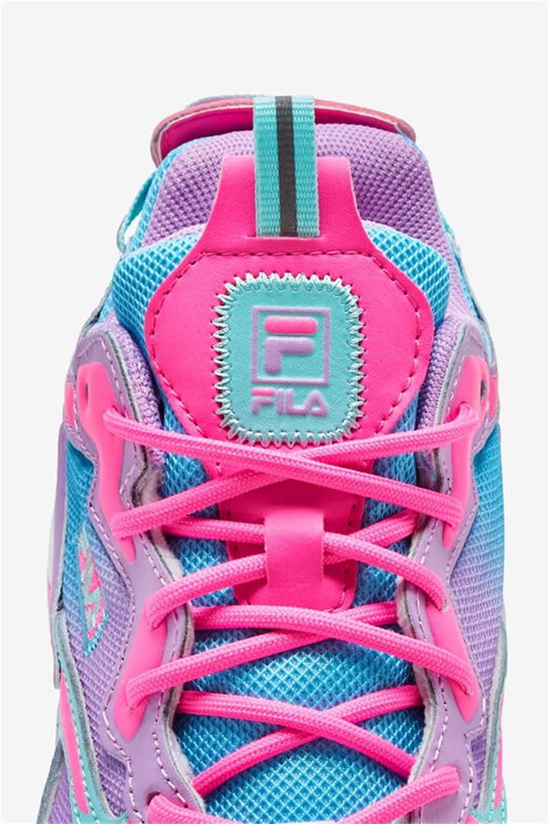 Blue Turquoise / Purple Kids' Fila Ray Tracer Apex Shoes | Saudi Arabia-824379