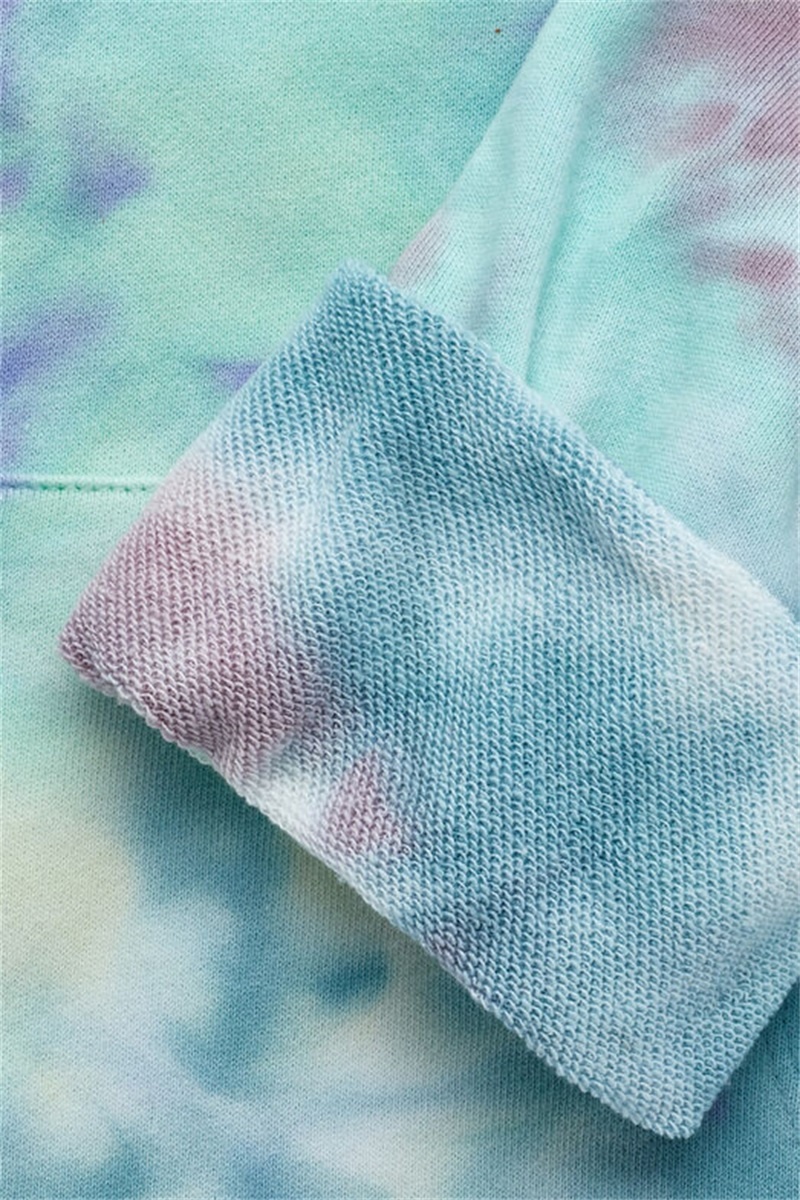 Blue Women's Fila Aerolynn Tie Dye Hoodie | Saudi Arabia-719632
