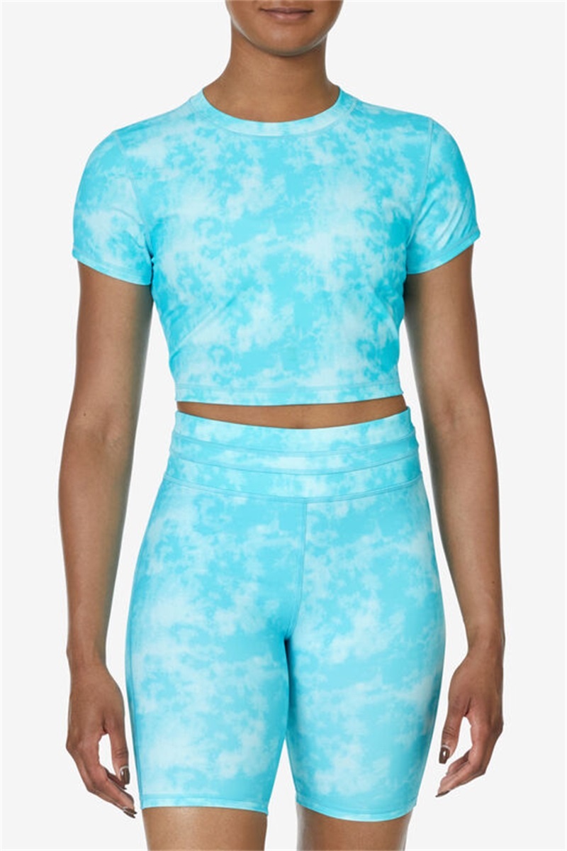 Blue Women's Fila Forza Dance Tee | Saudi Arabia-461397