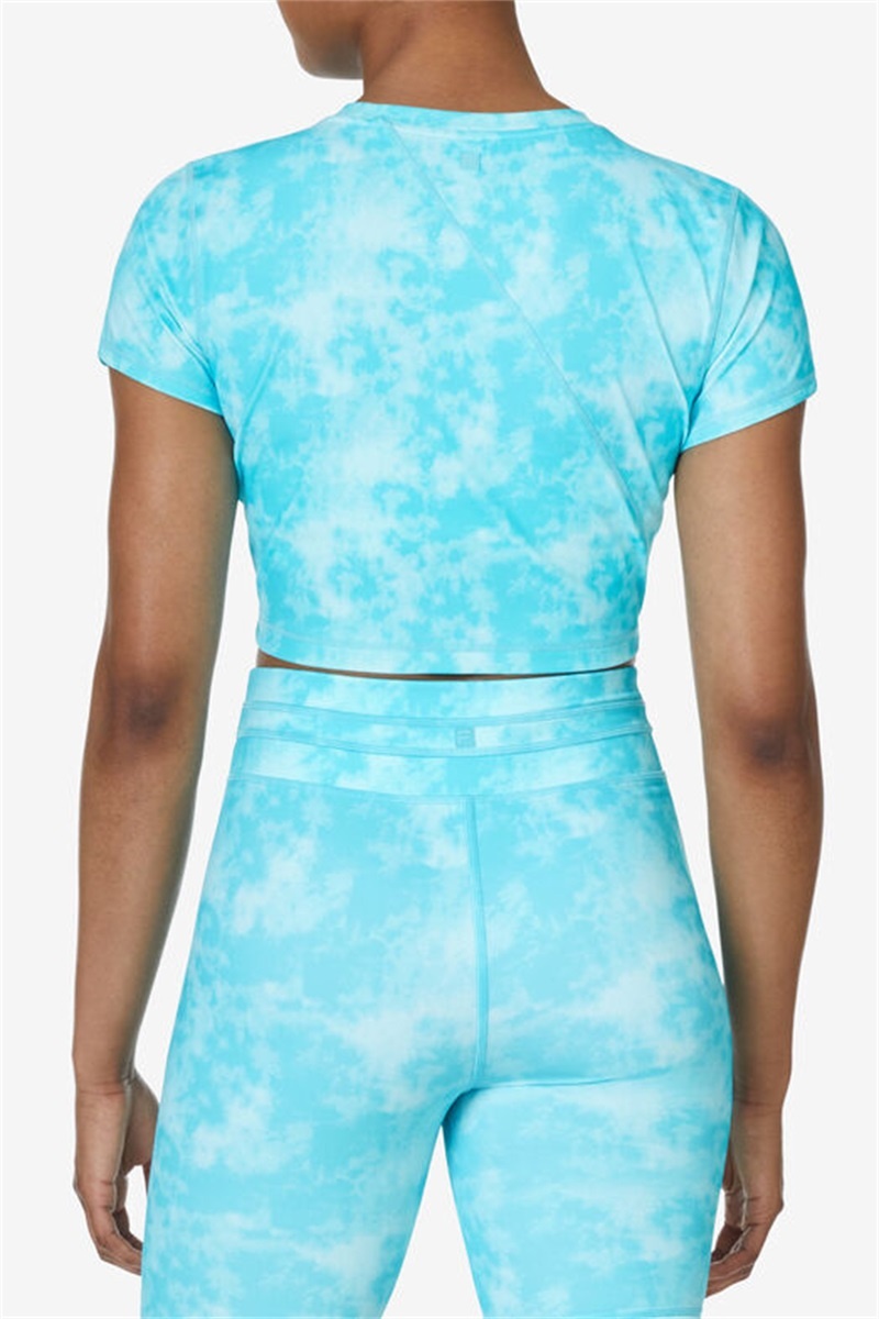 Blue Women's Fila Forza Dance Tee | Saudi Arabia-461397