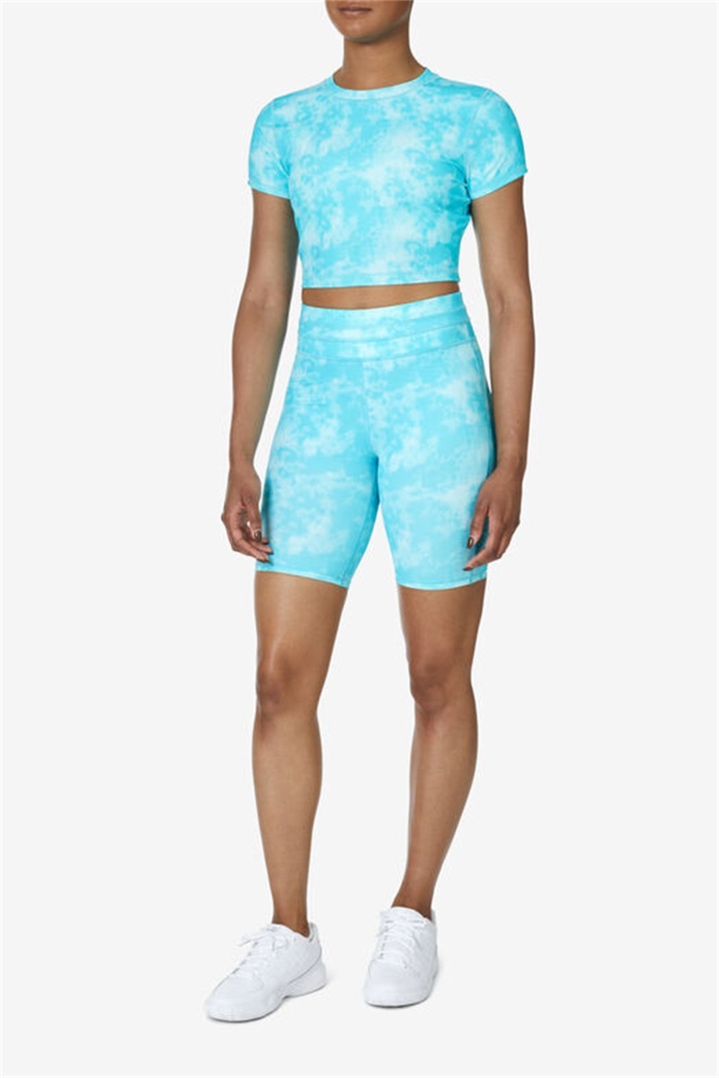 Blue Women's Fila Forza Dance Tee | Saudi Arabia-461397