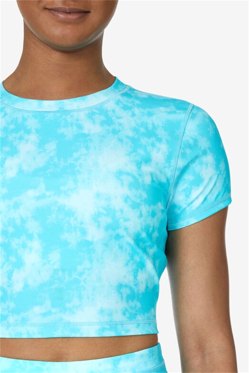 Blue Women's Fila Forza Dance Tee | Saudi Arabia-461397