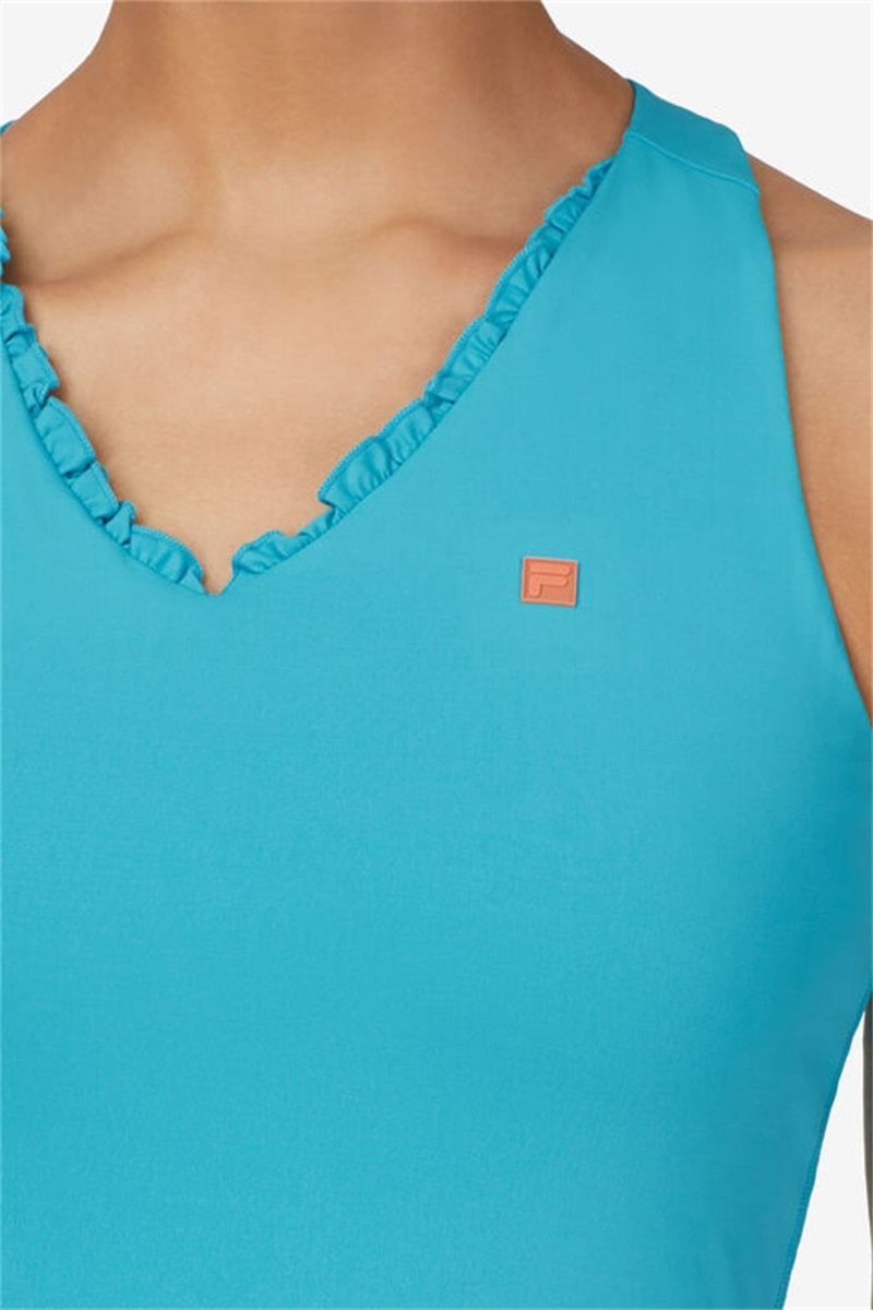 Blue Women's Fila Groundbreaker Racerback Tanks | Saudi Arabia-914056