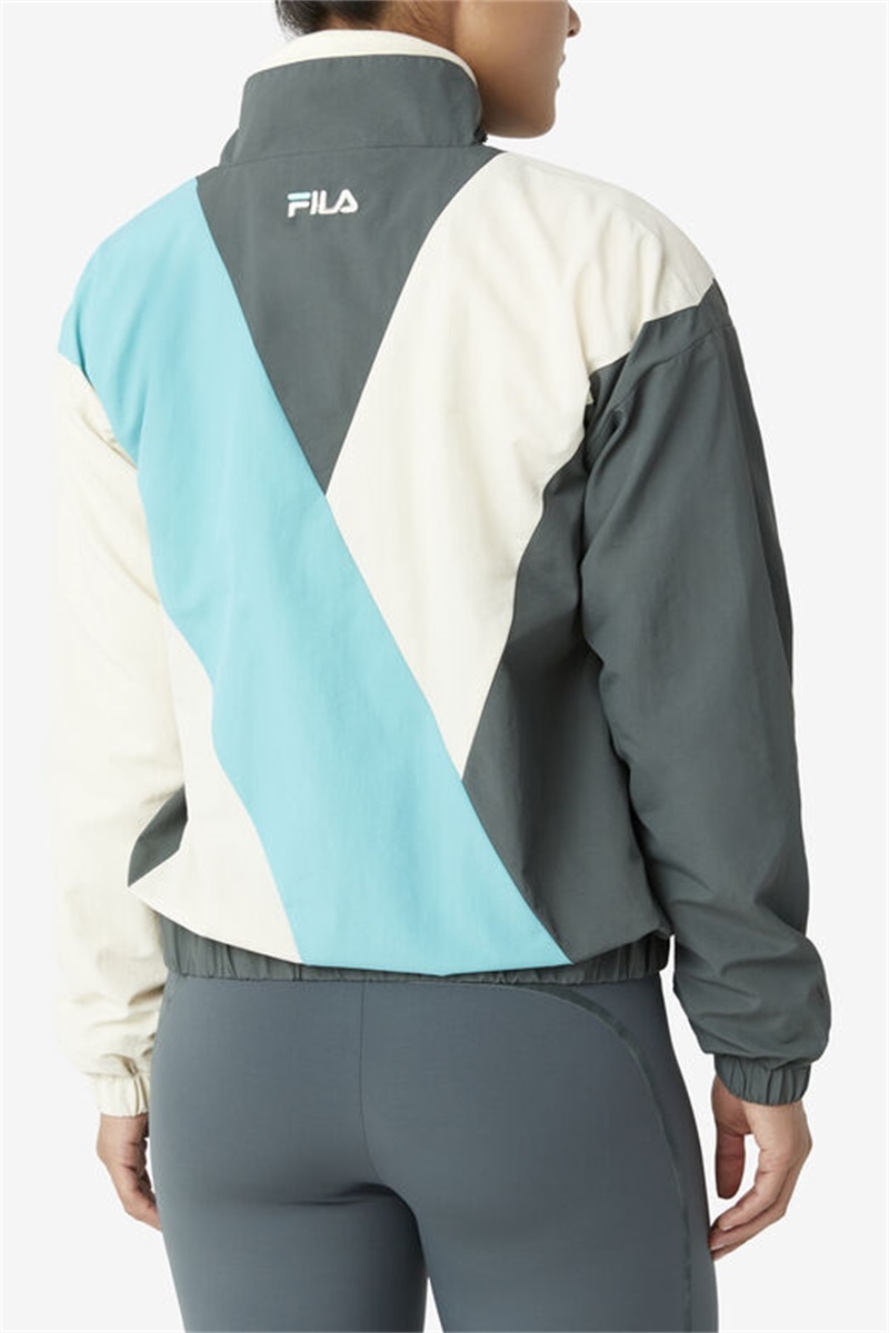 Blue Women's Fila Ishani Windbreaker | Saudi Arabia-036871
