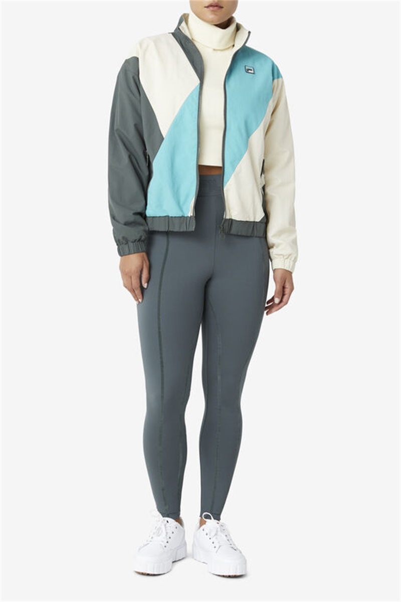 Blue Women's Fila Ishani Windbreaker | Saudi Arabia-036871
