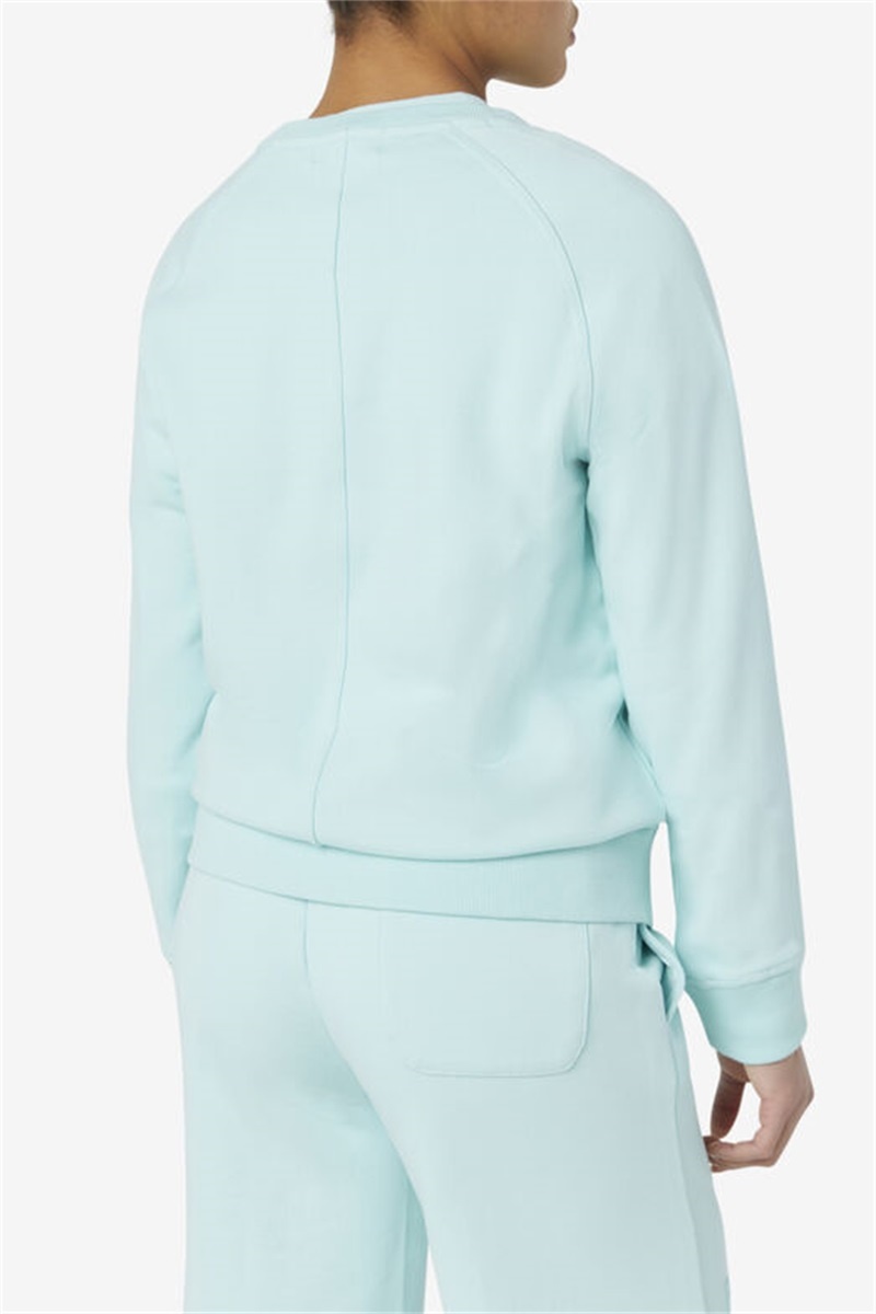 Blue Women's Fila Logan Crewneck Sweatshirts | Saudi Arabia-546701