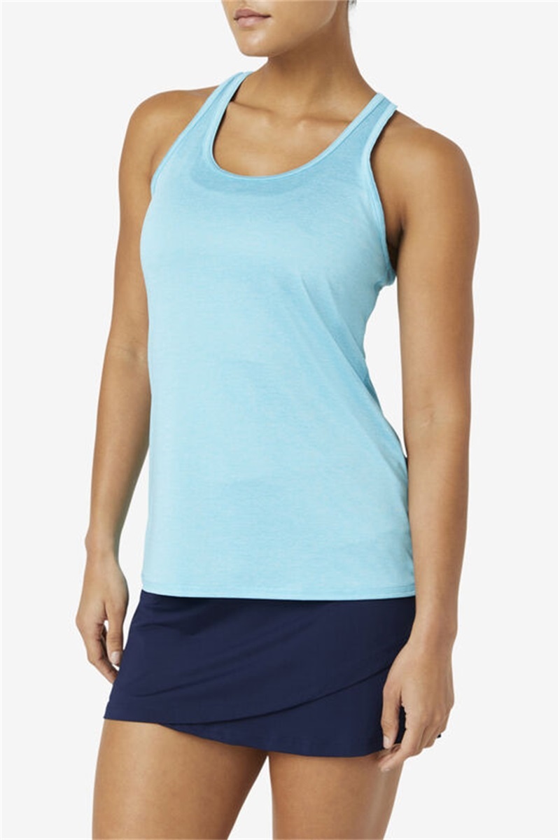 Blue Women's Fila Pickleball Racerback Tanks | Saudi Arabia-273495