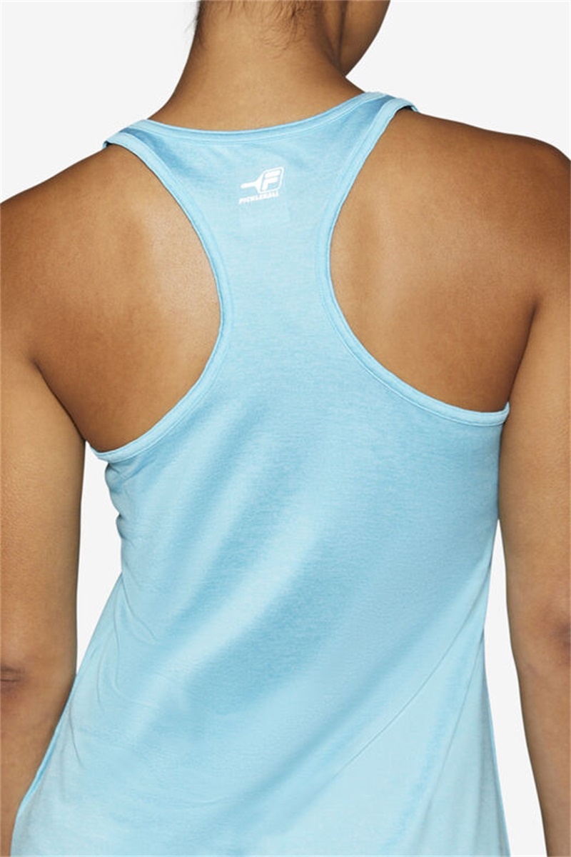 Blue Women's Fila Pickleball Racerback Tanks | Saudi Arabia-273495