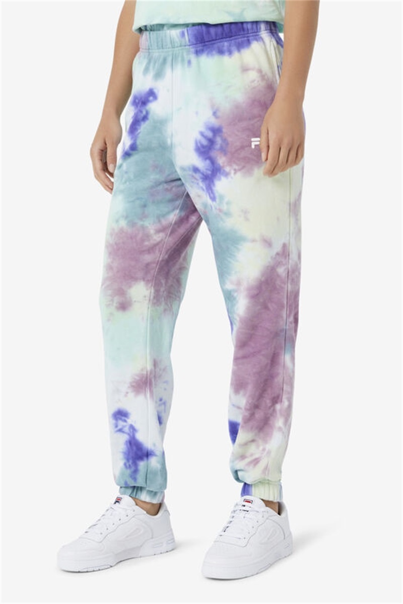 Blue Women's Fila Raleigh Tie Dye Joggers | Saudi Arabia-129308