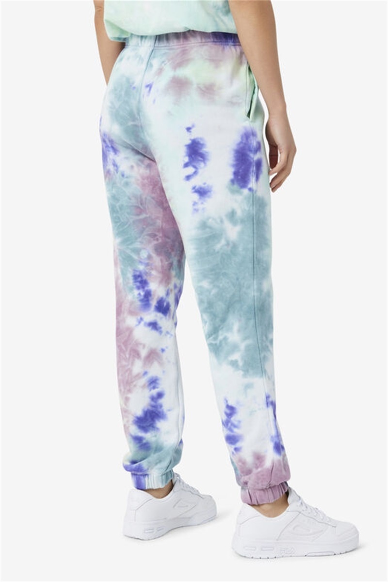 Blue Women's Fila Raleigh Tie Dye Joggers | Saudi Arabia-129308