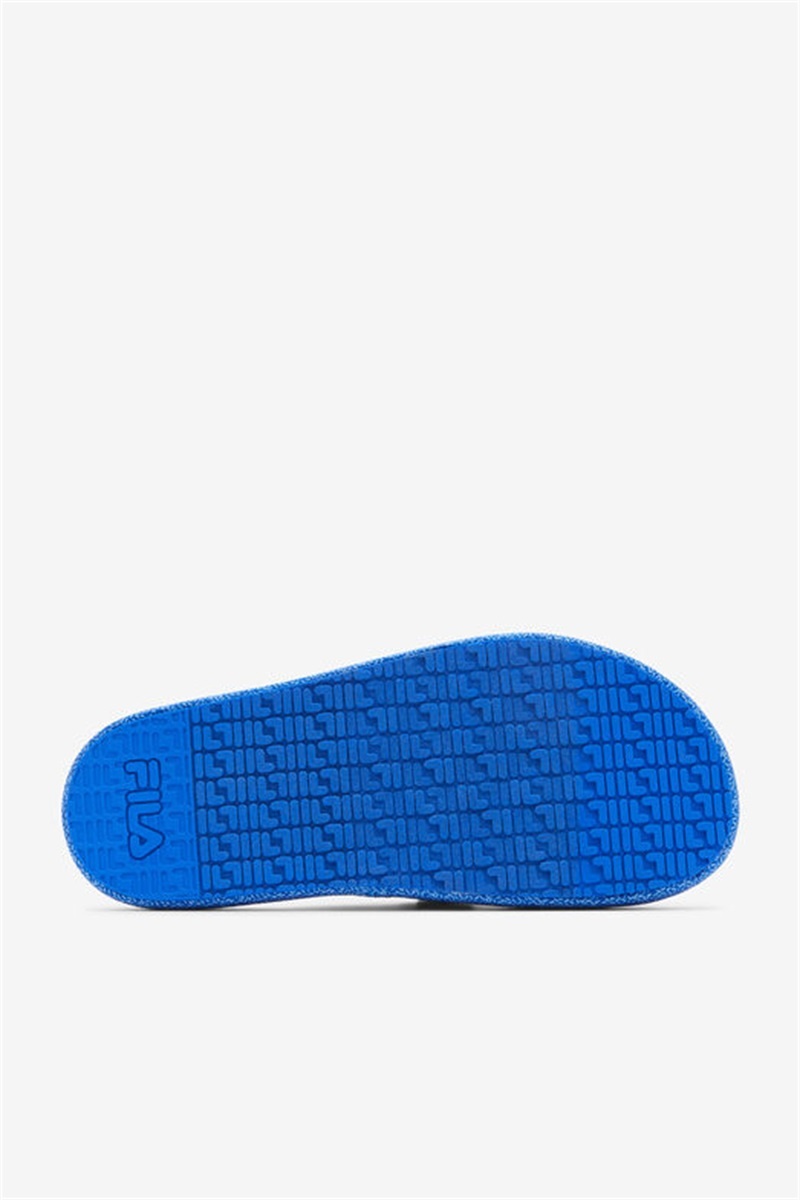 Blue / Black Men's Fila Atlas Slides | Saudi Arabia-203496