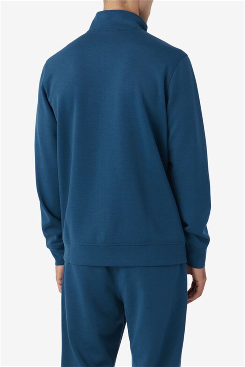 Blue / Black Men's Fila Gonal Zip Jackets | Saudi Arabia-934218